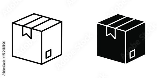 Package Box Isometric Icon Shipping Logistics