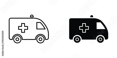Ambulance Vehicle Medical Transport Icon