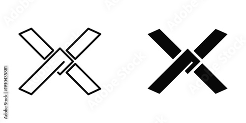Crossroads Intersection Abstract Symbol