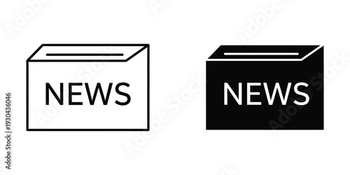News Box Icon Communication Symbol