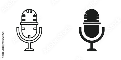 Microphone Icon Broadcast Audio Recording