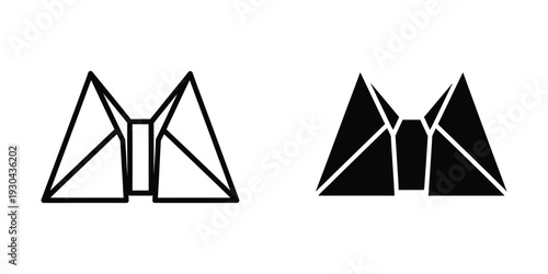 Geometric Origami Symbol Modern Design Vector Abstract