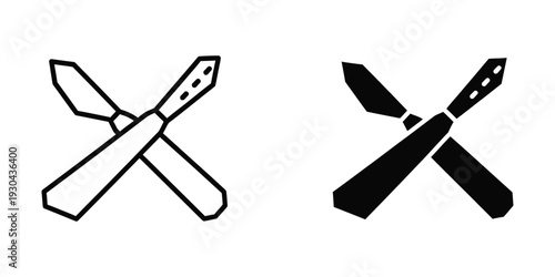 Scalpel Scissors Medical Icon Commercial Concept