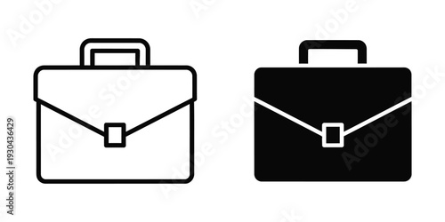 Briefcase Icon Business Document Case Professional Luggage Symbol
