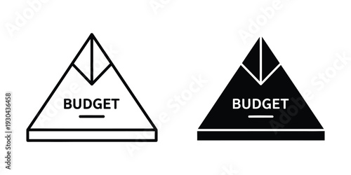 Budget Triangle Financial Planning Icon