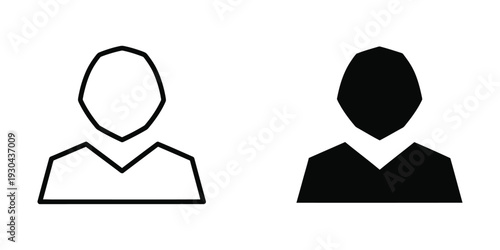 User Icon Silhouette Profile Business Identity