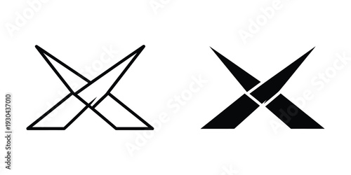 Crossed Lines Symbol Business Graphic