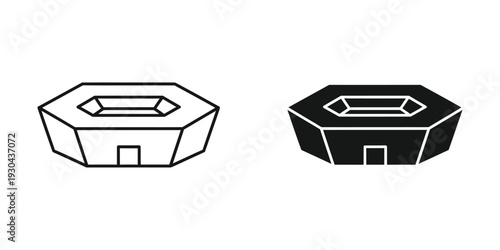 Stadium Icon Venue Symbol Commercial Vector Art