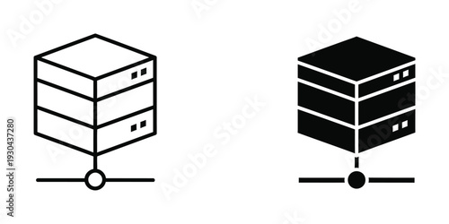 Server Stack Data Center Icon Technology Network