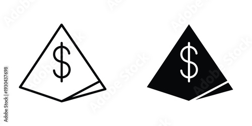 Dollar Sign Pyramid Financial Growth Symbol Business