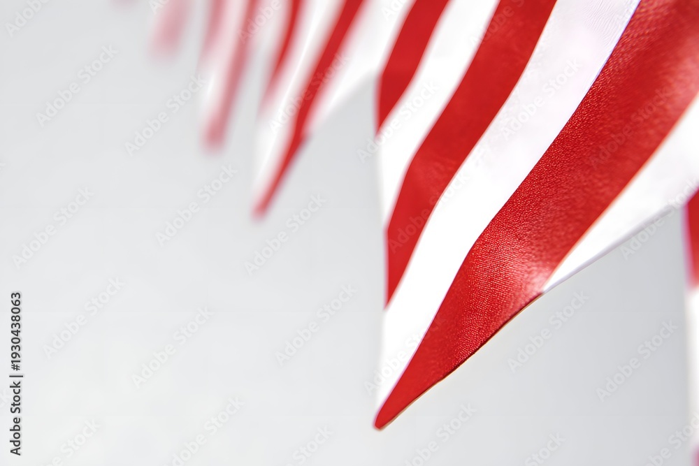 Fototapeta premium Vibrant, celebratory pennant sparks excitement and pride.