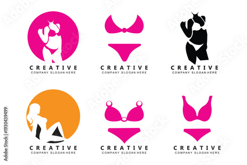 Lingerie set logo design bikini bra panties fashion lingerie collection intimate wear