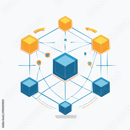 Interconnected 3D Cubes Representing Complex Network Systems and Data Structure in a Digital Environment from an Isometric Viewpoint