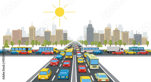 City Highway Traffic During Daytime.