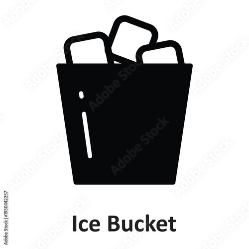 Ice Bucket Vector Icon which can easily modify or edit