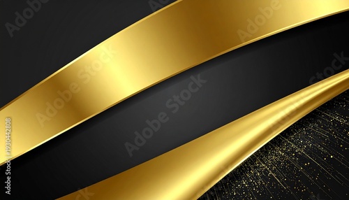 gold metal background with ribbon