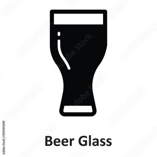 Beer Glass Vector Icon which can easily modify or edit