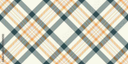 Old plaid seamless background, back texture vector tartan. Pillow textile check fabric pattern in white and dark slate gray colors.