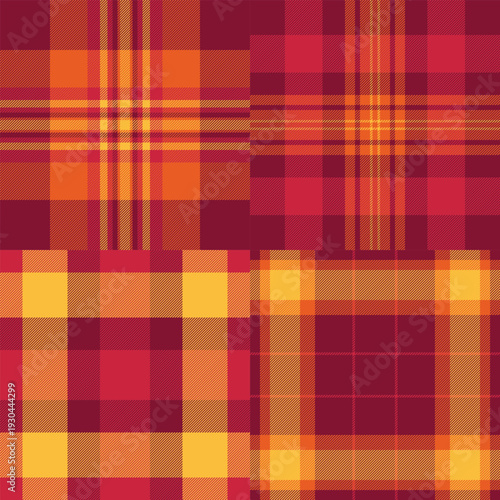 Plaid pack developed for branding refresh. Tartan designs for special occasions add charm and festivity. Vector files support updates.