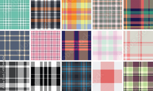 Graphic plaid pattern suited craft projects. Clear tartan layout assists cutting machines, printing. Vector paths remain accurate.