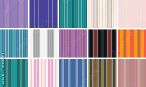 Striped collection designed for invitation and promo materials. Lines backgrounds enhance fashion event messaging. Vector output remains refined.