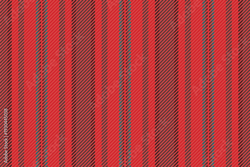 Outline stripe vertical vector, complexity seamless lines textile. Faded background pattern texture fabric in red and dark colors.