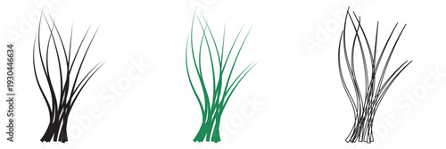  Wild Herb Silhouettes Vector Set Isolated. Collection of  wild herb silhouettes in flat vector style, isolated on white background for eco design and natural themes.