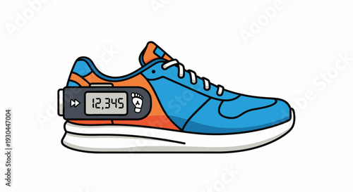 Smart Running Shoe with Digital Display.