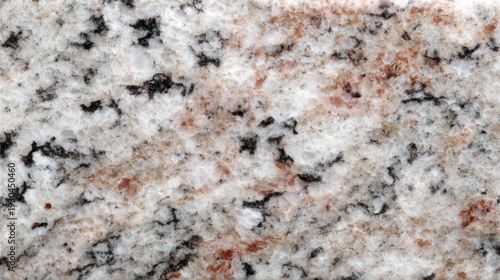 Detailed close-up of a beautiful granite stone surface with unique patterns, minerals, and colors showcasing natural beauty and texture for design purposes