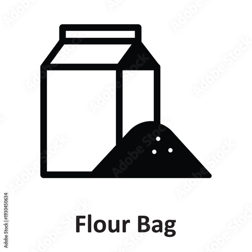 Flour Bag Vector Icon which can easily modify or edit