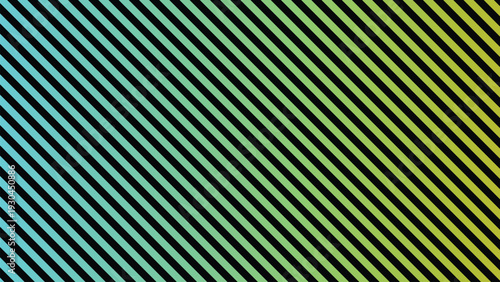 Cool blue and yellow green diagonal stripes create an appealing color transition across a dark surface
