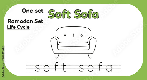Soft Sofa - Learn to Write Arabic Alphabet Letter Sad and Seen