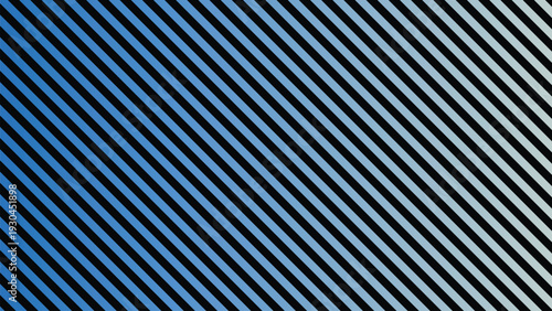 Soothing diagonal stripes display a gradual color fade from a soft light blue to a deeper, rich indigo blue