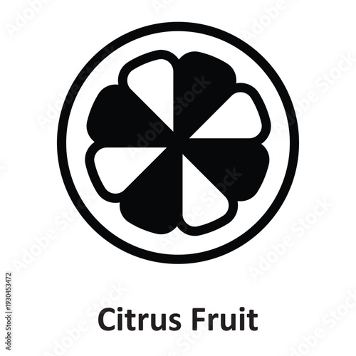 Citrus Fruit Vector Icon which can easily modify or edit