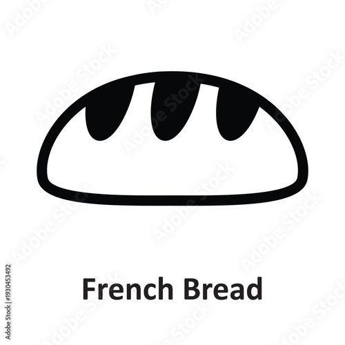 French Bread Vector Icon which can easily modify or edit
