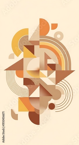 Geometric shapes abstract art design.