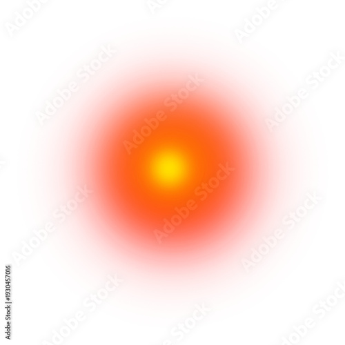 Red and Yellow Gradient Radial Blur Circle Vector isolated on Transparent Background