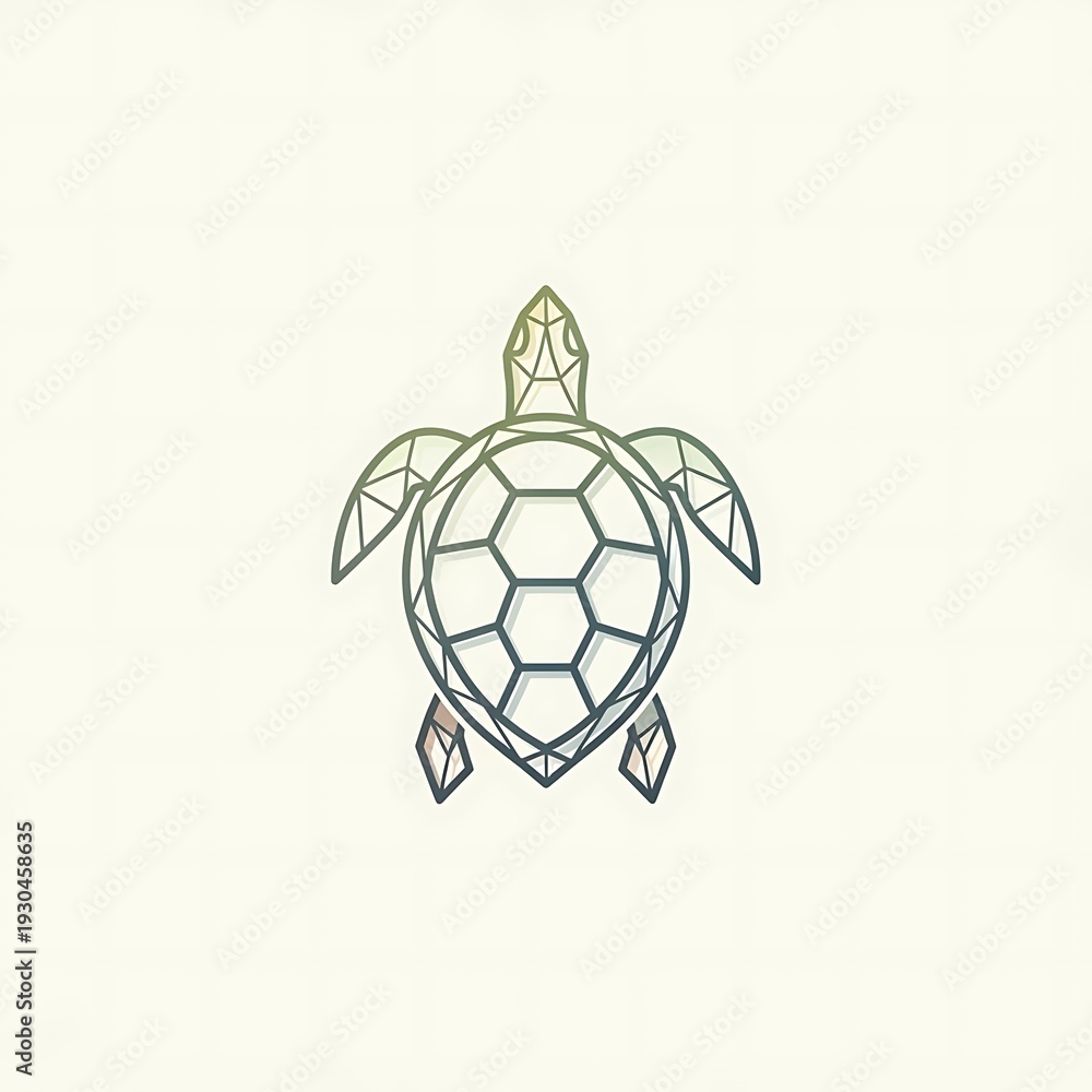 Obraz premium Geometric Turtle Design - Abstract Art