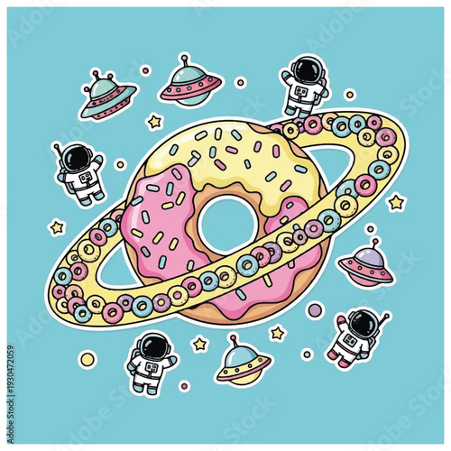 Donut with Sprinkles and Alien Spaceships.