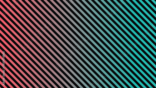 Diagonal stripes transition from vibrant coral pink to refreshing teal blue across the frame