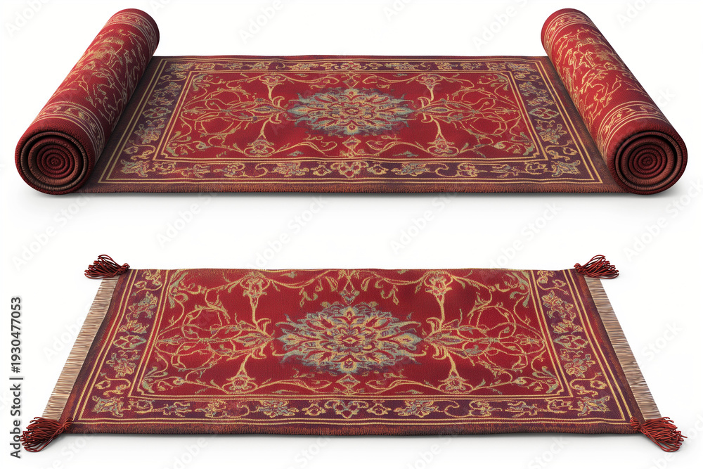 Fototapeta premium beautiful illustrated fantasy magical carpet