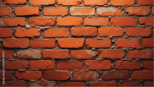 Brick wall background. Realistic brick wall vector illustration with detailed texture. Seamless brick wall.