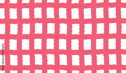 A pink and white checkered pattern with a grid design, seamless pattern design
