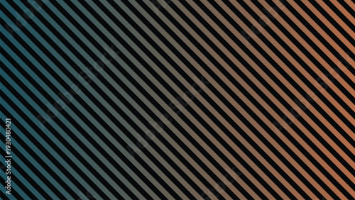 Striking diagonal lines transition from a cool dark teal to a warm burnt orange on a dark backdrop