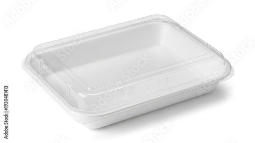 Clear plastic rectangular food container ideal for meal prep and storage solutions