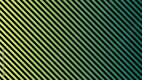 Vivid lime green and teal diagonal stripes create a smooth color transition across the canvas