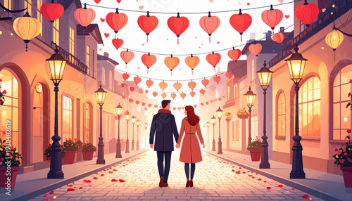 Romantic Lantern Streetwalk