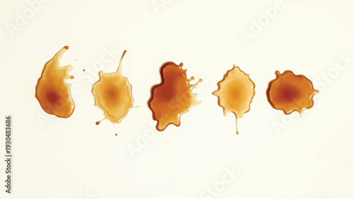 Coffee stains. Coffee stains isolated on a clean background. Coffee stains and drops.