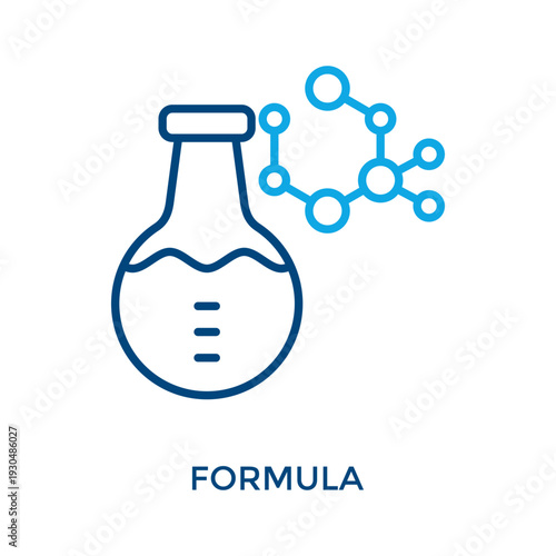 Formula Icon Outline Color Style. Vector Illustration For Graphic Design