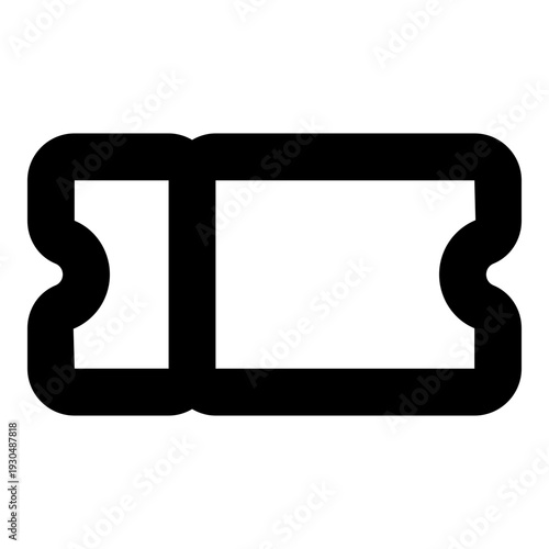 Modern black ticket template for events and attractions